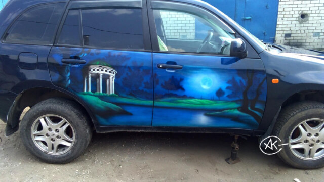 Аэрография на авто. Chery Tiggo